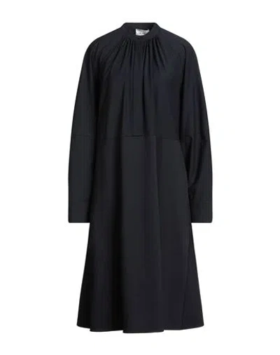 Meimeij Woman Midi Dress Midnight Blue Size 10 Viscose, Polyamide, Elastane, Polyester