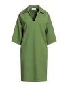 Meimeij Woman Midi Dress Military Green Size 4 Viscose, Polyamide, Elastane, Acetate In Green
