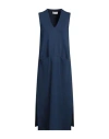 Meimeij Woman Midi Dress Navy Size 4 Viscose, Polyamide, Elastane