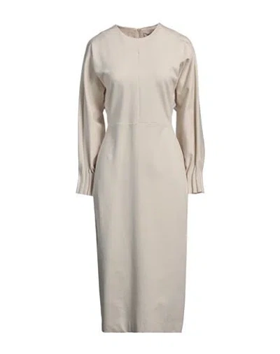 Meimeij Woman Midi Dress Off White Size 2 Viscose, Polyamide, Elastane