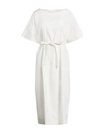 Meimeij Woman Midi Dress Off White Size 8 Cotton