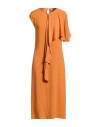 Meimeij Woman Midi Dress Orange Size 2 Acetate, Silk In Orange