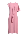 Meimeij Woman Midi Dress Pink Size 4 Acetate, Silk