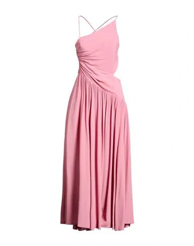 Meimeij Woman Midi Dress Pink Size 8 Acetate, Silk