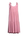 Meimeij Woman Midi Dress Pink Size 8 Acetate, Silk