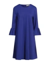 Meimeij Woman Midi Dress Purple Size 8 Viscose, Polyamide, Elastane In Blue