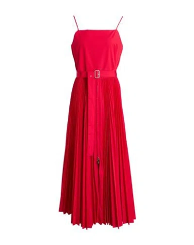 Meimeij Woman Midi Dress Red Size 6 Polyester, Cotton