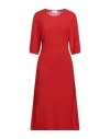 Meimeij Woman Midi Dress Red Size 8 Cotton In Red