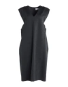 Meimeij Woman Midi Dress Steel Grey Size 8 Viscose, Polyamide, Elastane, Acetate