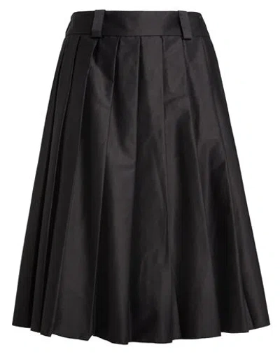 Meimeij Woman Midi Skirt Black Size 2 Cotton, Elastane