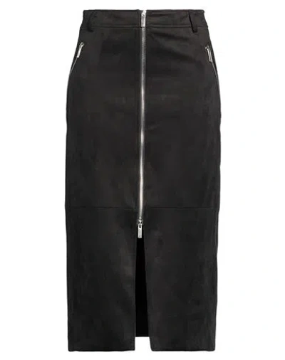 Meimeij Woman Midi Skirt Black Size 2 Polyester, Elastane