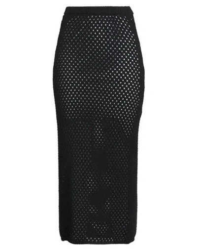 Meimeij Woman Midi Skirt Black Size 4 Cotton