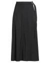 Meimeij Woman Midi Skirt Black Size 8 Polyester, Viscose, Elastane