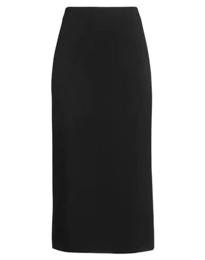 Meimeij Woman Midi Skirt Black Size 8 Rayon, Polyester, Elastane