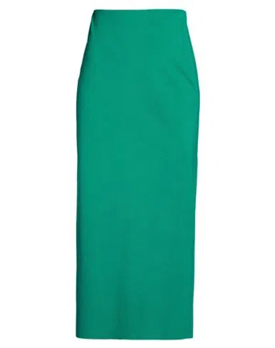 Meimeij Woman Midi Skirt Green Size 2 Viscose, Polyamide, Elastane