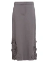 Meimeij Woman Midi Skirt Lead Size 4 Viscose, Polyamide, Elastane