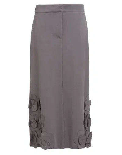 Meimeij Woman Midi Skirt Lead Size 4 Viscose, Polyamide, Elastane