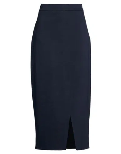 Meimeij Woman Midi Skirt Midnight Blue Size 8 Viscose, Polyamide, Elastane