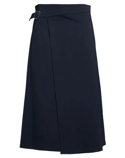 Meimeij Woman Midi Skirt Navy Size 4 Viscose, Polyamide, Elastane