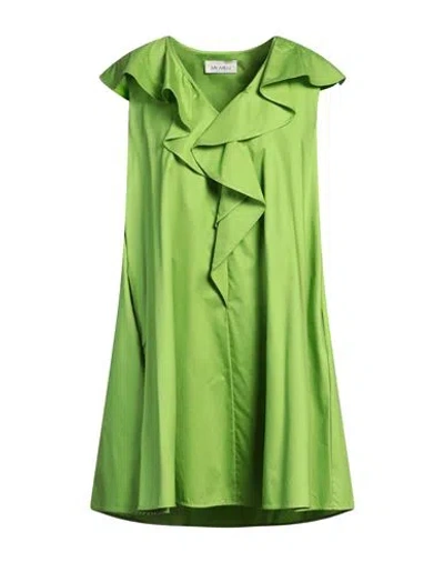 Meimeij Woman Mini Dress Acid Green Size 6 Cotton
