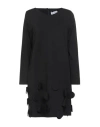 Meimeij Woman Mini Dress Black Size 4 Viscose, Polyamide, Elastane, Acetate In Black