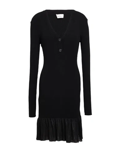 Meimeij Woman Mini Dress Black Size 4 Viscose, Polyester