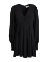Meimeij Woman Mini Dress Black Size 6 Acetate, Silk, Polyester