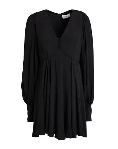 Meimeij Woman Mini Dress Black Size 6 Acetate, Silk, Polyester