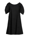 Meimeij Woman Mini Dress Black Size 6 Cotton