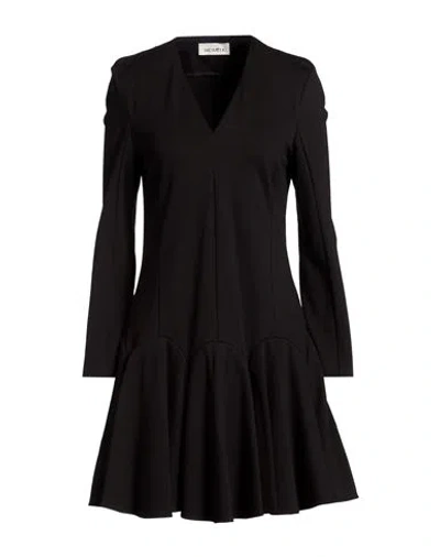 Meimeij Woman Mini Dress Black Size 6 Viscose, Polyamide, Elastane