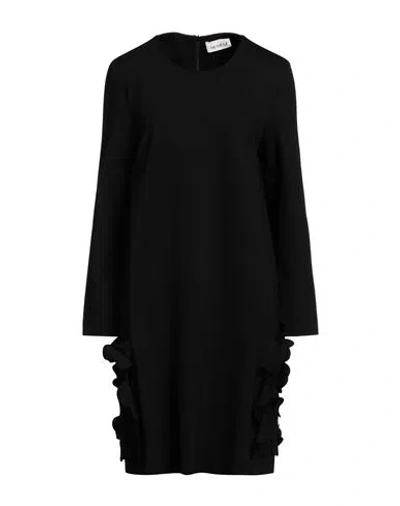 Meimeij Woman Mini Dress Black Size 6 Viscose, Polyamide, Elastane, Acetate