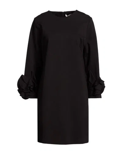 Meimeij Woman Mini Dress Black Size 8 Viscose, Polyamide, Elastane