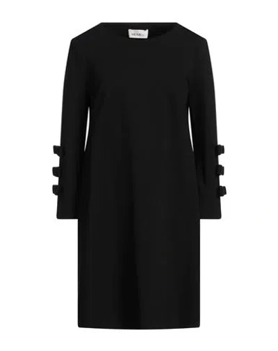 Meimeij Woman Mini Dress Black Size 8 Viscose, Polyamide, Elastane, Acetate In Schwarz