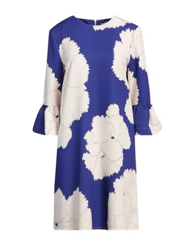 Meimeij Woman Mini Dress Blue Size 8 Polyester, Elastane