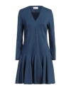Meimeij Woman Mini Dress Blue Size 8 Viscose, Polyamide, Elastane