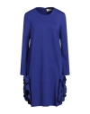 Meimeij Woman Mini Dress Bright Blue Size 8 Viscose, Polyamide, Elastane, Acetate