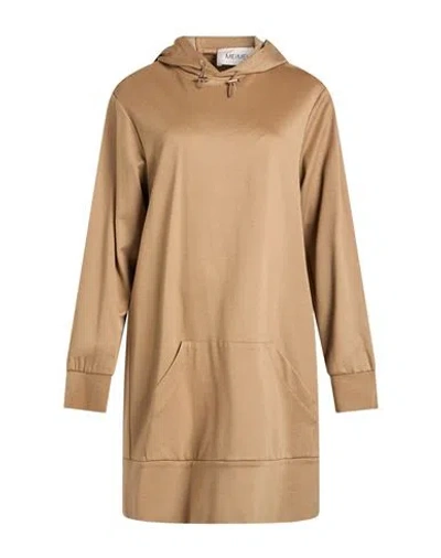 Meimeij Woman Mini Dress Camel Size 2 Viscose, Polyamide, Elastane In Neutral