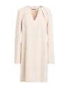Meimeij Woman Mini Dress Ivory Size 8 Polyester, Elastane, Acetate In White
