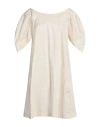 Meimeij Woman Mini Dress Cream Size 6 Cotton In White