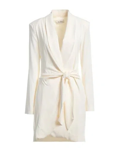 Meimeij Woman Mini Dress Cream Size 8 Acetate, Viscose, Elastane In White