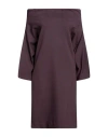Meimeij Woman Mini Dress Plum Size 6 Viscose, Polyamide, Elastane In Purple