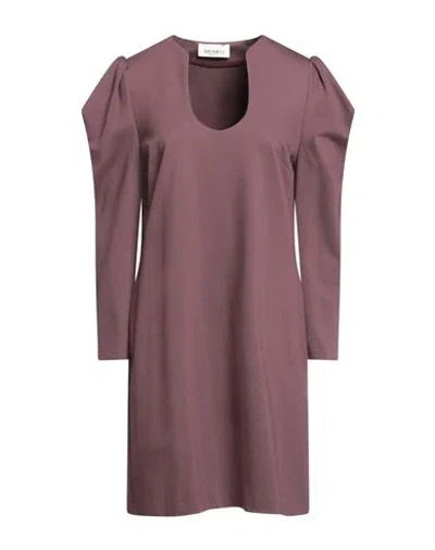 Meimeij Woman Mini Dress Deep Purple Size 6 Viscose, Polyamide, Ecocoolmax