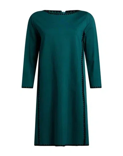 Meimeij Woman Mini Dress Deep Teal Size 4 Viscose, Polyamide, Elastane In Green