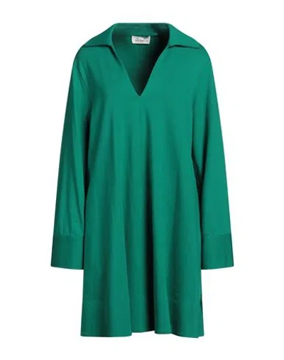 Meimeij Woman Mini Dress Green Size 6 Viscose, Polyamide, Elastane