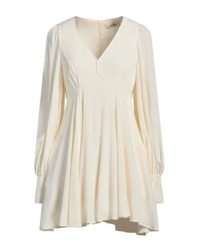 Meimeij Woman Mini Dress Ivory Size 4 Acetate, Silk, Polyester In White