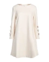Meimeij Woman Mini Dress Ivory Size 4 Viscose, Polyamide, Elastane, Acetate In White