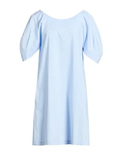 Meimeij Woman Mini Dress Light Blue Size 8 Cotton