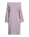 Meimeij Woman Mini Dress Lilac Size 6 Viscose, Polyamide, Elastane In Purple