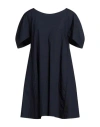 Meimeij Woman Mini Dress Midnight Blue Size 4 Cotton