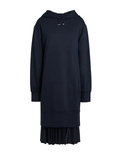 Meimeij Woman Mini Dress Navy Size 10 Viscose, Polyamide, Elastane In Blue